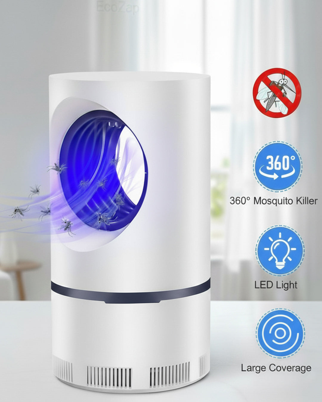 EcoZap LED Mosquito Killer Lamp – Safe, Silent & Chemical-Free Protection